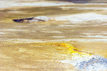 Ground texture in Wai-O-Tapu geothermal area, Rotorua, New Zealand.