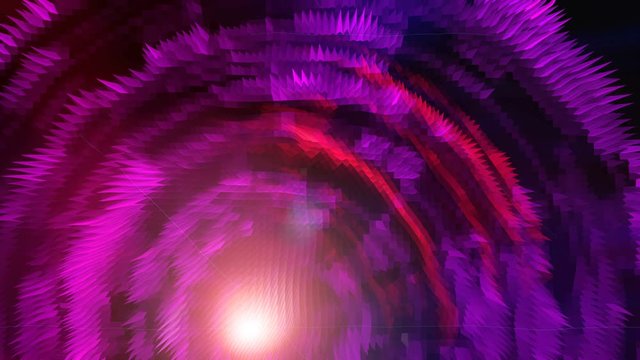 clearance through the tunnel abstraction in the space, background with futuristic circular lines, 3d rendering backdrop