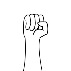 raised hand labour day