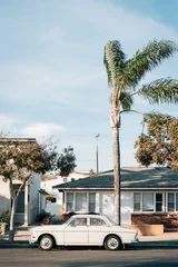 Printed kitchen splashbacks Grey Vintage car in Seal Beach, Orange County, California