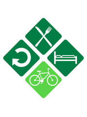 logo grün sport fahrrad täglich wiederholen fahren fahrer essen schlafen bike drahtesel gesund clipart design mountainbike herrenfahrrad