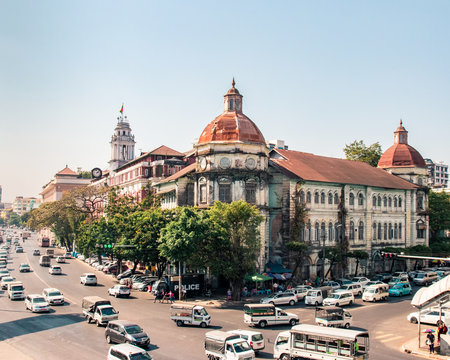 Rue &agrave; Rangoun Myanmar
