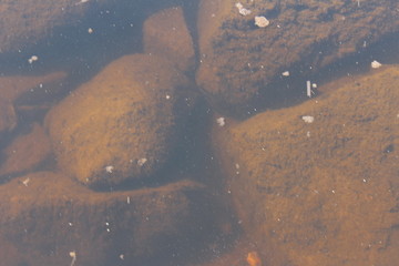 rocks under water