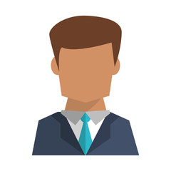 Businessman avatar faceless profile