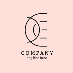 Business logo on pink