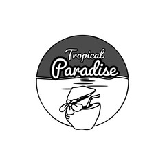 Tropical paradise badge