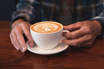 hands with coffee