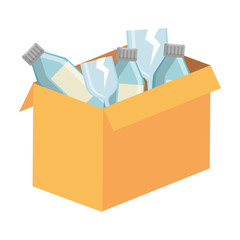 box carton with glass bottles