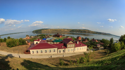 Ancient island city-fortress Sviyazhsk on the great river Volga