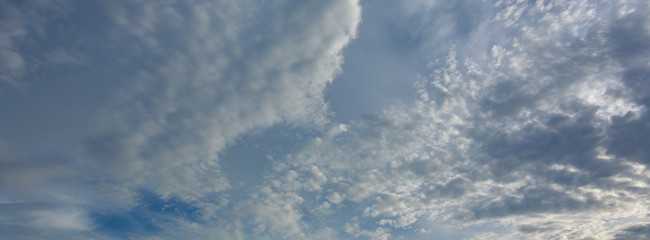 dramatic white cloud on blue sky, nature background