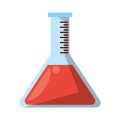 Chemistry flask symbol isolated