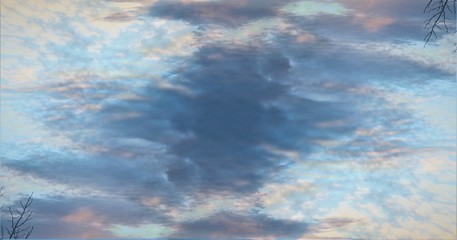 Fototapeta na wymiar Mirrows of clouds