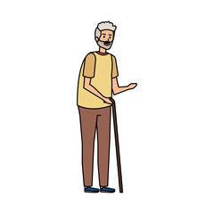 old man with cane character