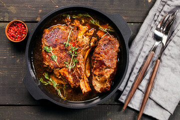 Baked meat