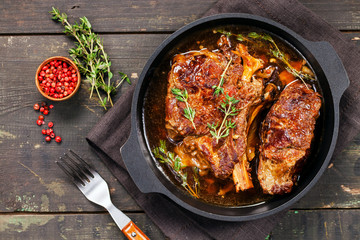 Baked meat