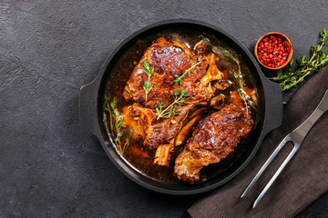 Baked meat