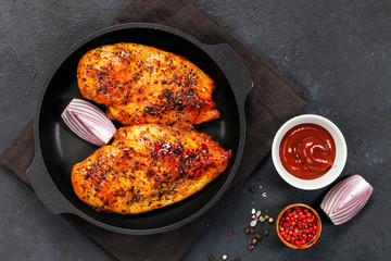 The baked chicken
