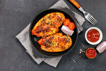 The baked chicken