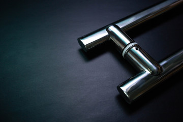 Stainless steel door handle for installing aluminum doors and glass doors
