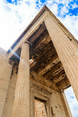 Pillars of Erechtheion ancient Greek temple