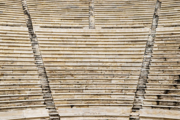 Stairs background in theater Herod Atticus in Acropolis