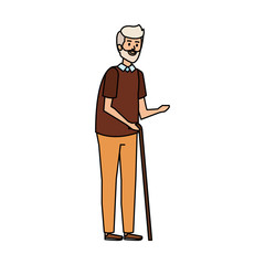old man with cane character