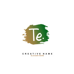 T E TE Initial logo template vector