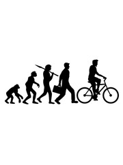 evolution fahrrad fahrer fahren sport bike drahtesel gesund clipart design mountainbike herrenfahrrad logo