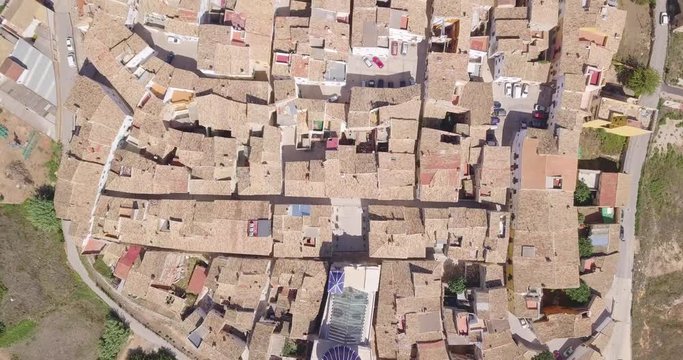 aerial image of the city of Requena viewed from above