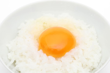 ご飯　生卵　生たまご