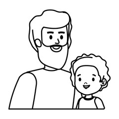 young father with son characters