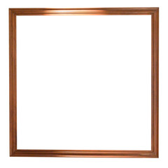 Brown Frame isolated on white background.