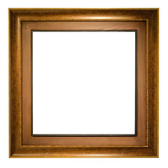 Brown Frame isolated on white background.