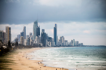 Naklejka premium Gold Coast is one of travel destination in Australia
