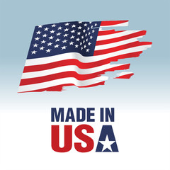 Vector made in USA sign