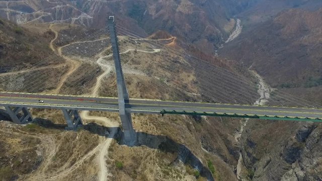 The Baluarte Bicentenario Bridge Is A Cable-stayed Bridge Located In The Sierra Madre Occidental On The Border Of The States Of Durango And Sinaloa, On The Durango-Mazatlán Highway, In Mexico.