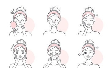 woman facial skin problems