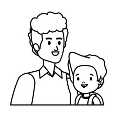 young father with son characters