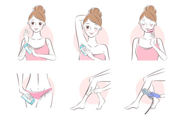 woman with hair removal