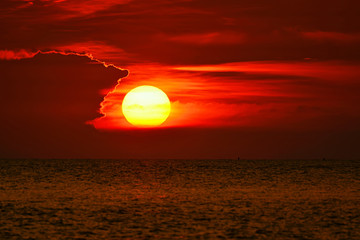 Plakaty  Piękne słońce nad morzem