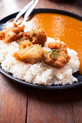 Curry rice with fried chicken
