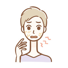 乾燥肌　男性　上半身