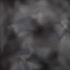 Fog or smoke isolated transparent special effect. White vector cloudiness, mist or smog background. Vector illustration - Vector