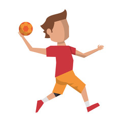 handball player with ball avatar