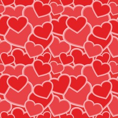 Seamless pattern - hearts shapes, red camouflage for fabrics, wallpapers, tablecloths, prints and designs. The EPS file (vector) has a pattern that smoothly fills any shape.