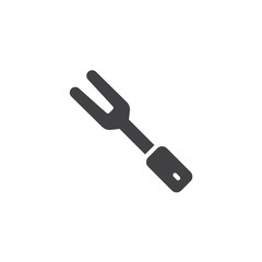 BBQ fork vector icon. filled flat sign for mobile concept and web design. Carving fork glyph icon. Barbecue symbol, logo illustration. Pixel perfect vector graphics