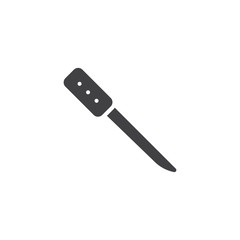 Barbecue steak knife vector icon. filled flat sign for mobile concept and web design. Meat fillet knife glyph icon. Symbol, logo illustration. Pixel perfect vector graphics