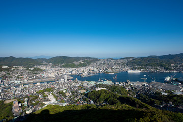 稲佐山より長崎港と街並み