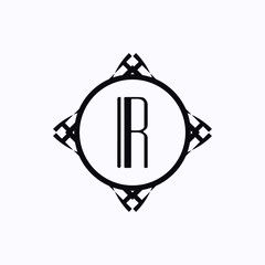 Modern art deco luxury classic monochrome minimal hipster geometric vintage vector monogram, frame , border , label for your logo badge design