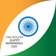 Creative Indian National Flag background , Elegant Poster, Banner or design for 15th August, Happy Independence Day celebration. - Vector